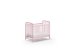 Babybett >BRONXX< in Pink matt aus Metall - 130,7x102,2x71cm (BxHxT)