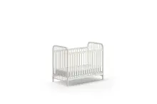 Babybett >BRONXX< in Weiss matt aus Metall -...