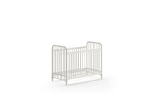 Babybett >BRONXX< in Weiss matt aus Metall - 130,7x102,2x71cm (BxHxT)