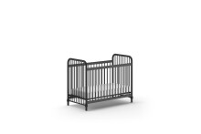 Babybett >BRONXX< in Schwarz matt aus Metall -...