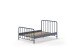 Metallbett >BRONXX< in Blau matt aus Metall - 146,5x110x207cm (BxHxT)