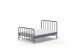 Metallbett >BRONXX< in Blau matt aus Metall - 146,5x110x207cm (BxHxT)