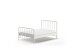 Metallbett >BRONXX< in Weiss matt aus Metall - 146,5x110x207cm (BxHxT)