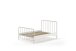 Metallbett >BRONXX< in Weiss matt aus Metall - 146,5x110x207cm (BxHxT)