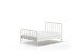 Metallbett >BRONXX< in Weiss matt aus Metall - 146,5x110x207cm (BxHxT)