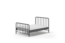 Metallbett >BRONXX< in Schwarz matt aus Metall -...