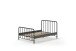 Metallbett >BRONXX< in Schwarz matt aus Metall - 146,5x110x207cm (BxHxT)
