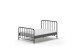 Metallbett >BRONXX< in Schwarz matt aus Metall - 146,5x110x207cm (BxHxT)