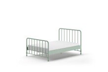 Metallbett >BRONXX< in Grün matt aus Metall -...