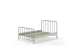 Metallbett >BRONXX< in Grün matt aus Metall - 146,5x110x207cm (BxHxT)