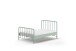 Metallbett >BRONXX< in Grün matt aus Metall - 146,5x110x207cm (BxHxT)