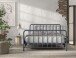 Metallbett >BRONXX< in Blau matt aus Metall - 166,5x110x207cm (BxHxT)