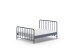 Metallbett >BRONXX< in Blau matt aus Metall - 166,5x110x207cm (BxHxT)