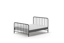 Metallbett >BRONXX< in Schwarz matt aus Metall -...