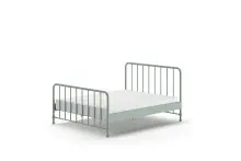 Metallbett >BRONXX< in Grün matt aus Metall -...