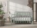 Metallbett >BRONXX< in Grün matt aus Metall - 166,5x110x207cm (BxHxT)