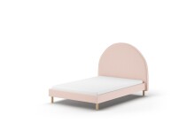 Polsterbett >MOON< in Rosa Stoff Boucle -...