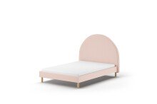 Polsterbett >MOON< in Rosa Stoff Boucle -...