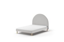 Polsterbett >MOON< in Grau Stoff Boucle -...