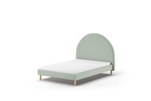 Polsterbett >MOON< in Grün Stoff Boucle -...