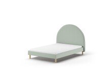 Polsterbett >MOON< in Grün Stoff Boucle -...