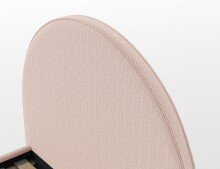 Polsterbett >MOON< in Rosa Stoff Boucle - 97x107x212 (BxHxT)