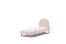 Polsterbett >MOON< in Rosa Stoff Boucle -...