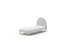 Polsterbett >MOON< in Grau Stoff Boucle -...