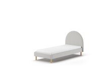 Polsterbett >MOON< in Grau Stoff Boucle -...