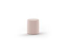 Hocker >MOON< in Rosa Stoff Boucle - 41x41,5x41...