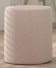 Hocker >MOON< in Rosa Stoff Boucle - 41x41,5x41 (BxHxT)