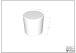 Hocker >MOON< in Weiß Stoff Boucle - 41x41,5x41 (BxHxT)