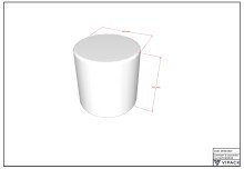 Hocker >MOON< in Grau Stoff Boucle - 41x41,5x41 (BxHxT)