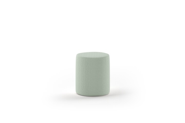 Hocker >MOON< in Grün Stoff Boucle - 41x41,5x41 (BxHxT)
