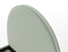 Polsterbett >MOON< in Grün Stoff Boucle - 97x107x212 (BxHxT)