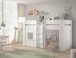 Spielbett >RENO< in Weiß aus MDF - 206x120,1x105cm (BxHxT)