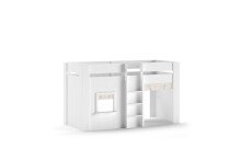 Spielbett >RENO< in Weiß aus MDF - 206x120,1x105cm (BxHxT)