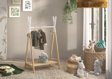 Kleiderständer >KIDDY< in Natur-Weiß - 74x131,8x50 (BxHxT)