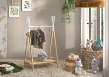 Kleiderständer >KIDDY< in Natur-Weiß -...