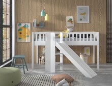 Spielbett >SCOTT< in Weiß - 207,6x114x203,7 (BxHxT)