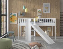 Spielbett >SCOTT< in Weiß - 207,6x114x203,7...