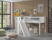 Spielbett >SCOTT< in Weiß - 207,6x114x203,7 (BxHxT)