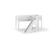 Spielbett >SCOTT< in Weiß Textilset Spring - 207,6x114x203,7 (BxHxT)