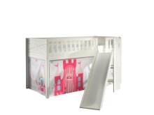 Spielbett >SCOTT< in Weiß Textilset Princess...
