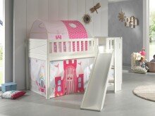 Spielbett >SCOTT< in Weiß Textilset Princess...