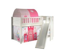 Spielbett >SCOTT< in Weiß Textilset Princess...