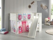 Spielbett >SCOTT< in Weiß Textilset Princess...