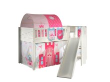Spielbett >SCOTT< in Weiß Textilset Princess...