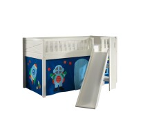 Spielbett >SCOTT< in Weiß Textilset Astro -...