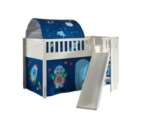 Spielbett >SCOTT< in Weiß Textilset Astro -...